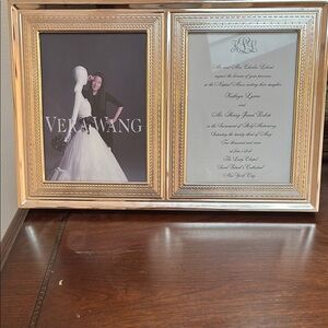 Vera Wang Gold Double Picture Frame